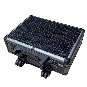 Aluminium trolley case with wheels and lock